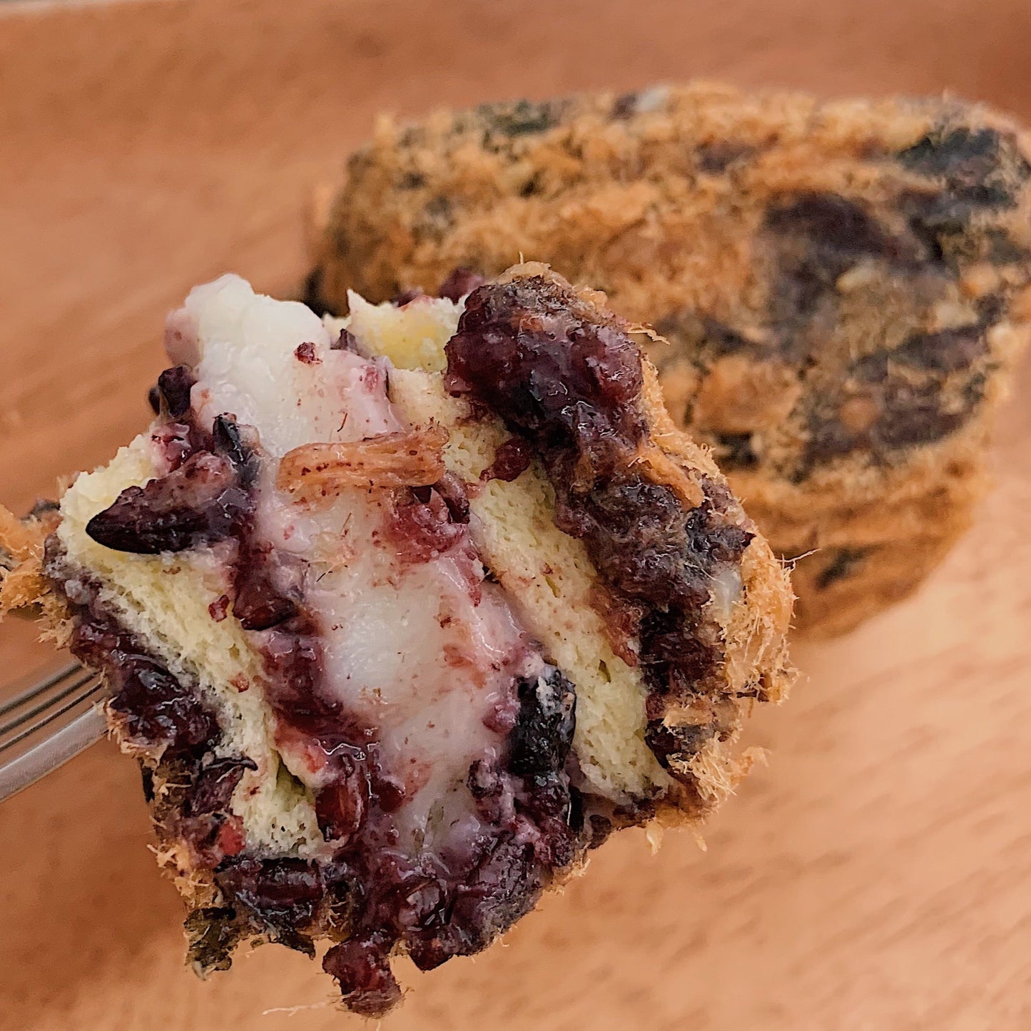 Purple Rice Mochi Bun ( Pork Floss)