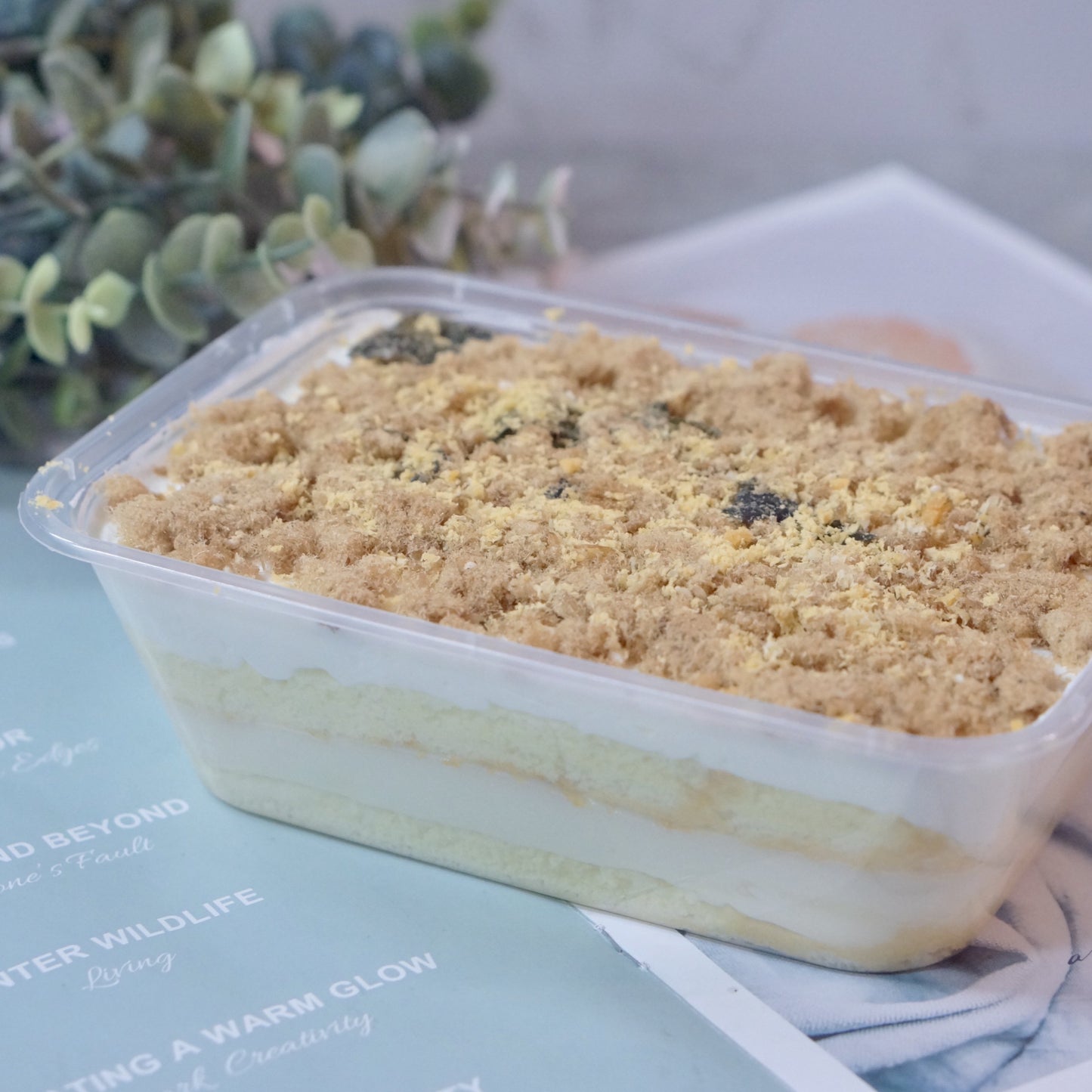 Salted Egg Yolk & Mochi with Pork Floss