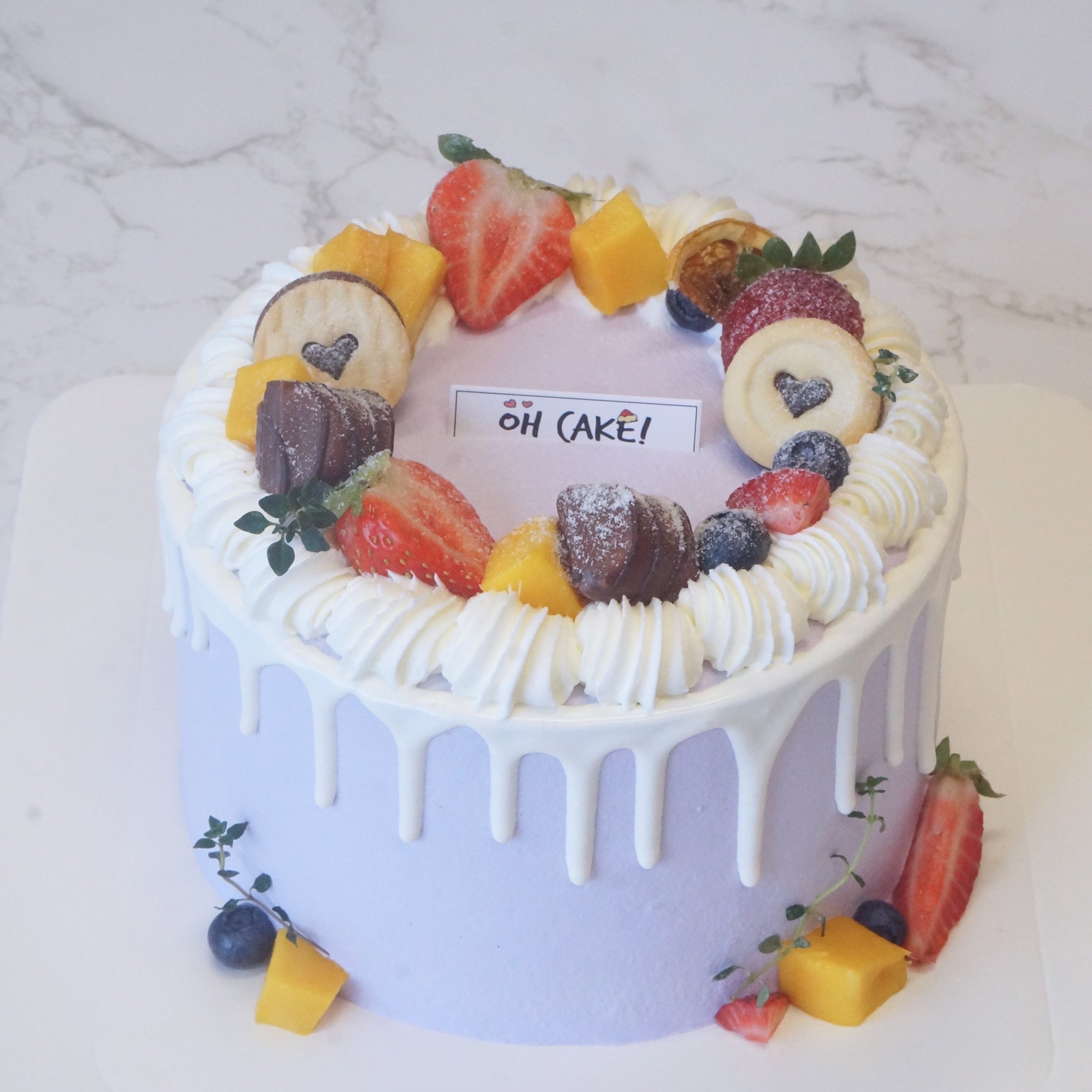 Violet fruit cake